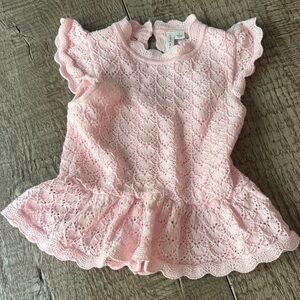 Janie + Jack Size 5 Pink Lace Top